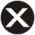 黒字に白いXのロゴ